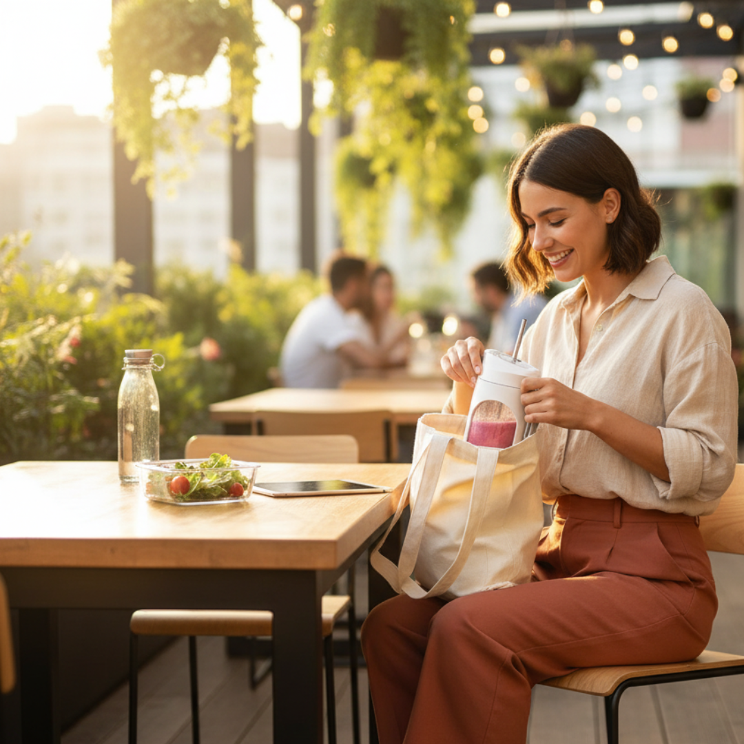 Licuadora Portátil USB-C Recargable | Smoothies en Cualquier Lugar