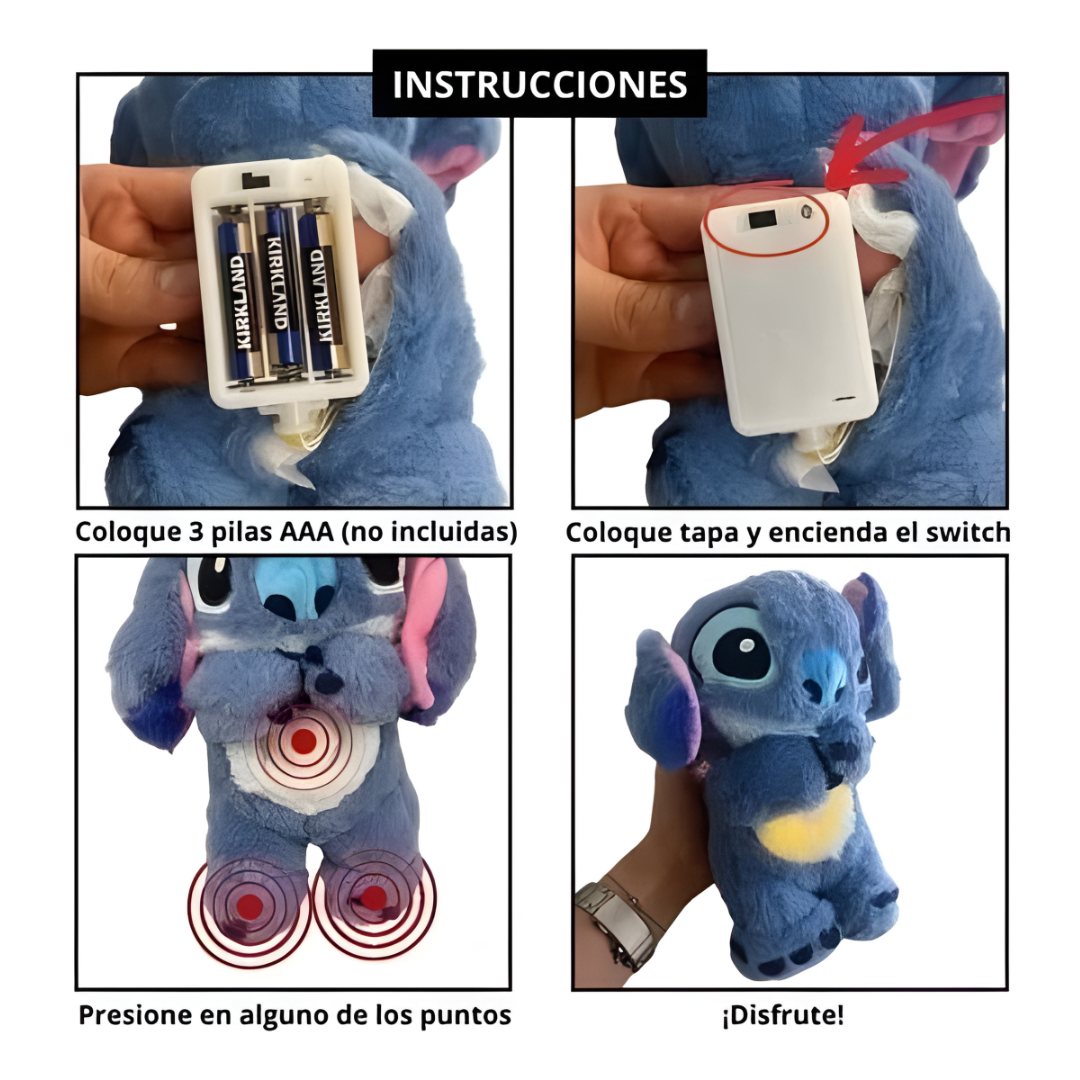🧸 Peluche Interactivo de Stitch – Con Luz, Música y Movimiento