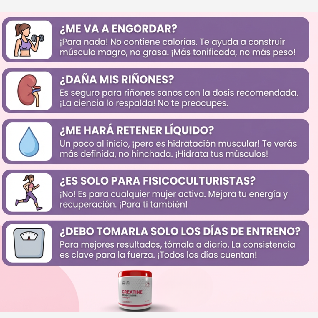 Suplemento de Creatina para Mujeres | Resultados Reales en 7 Día