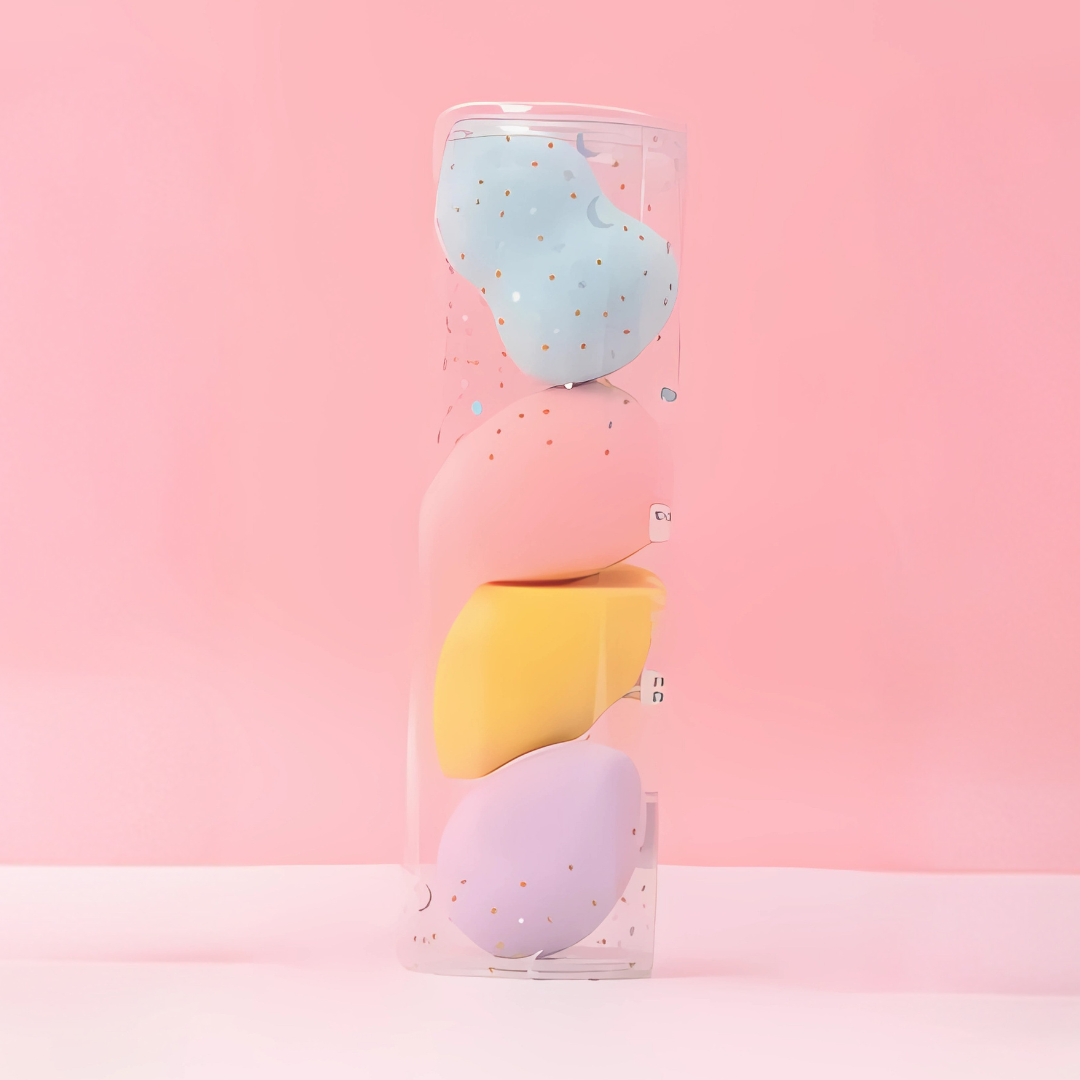 💕 Esponjas de Maquillaje – Set Rosado (5 piezas)