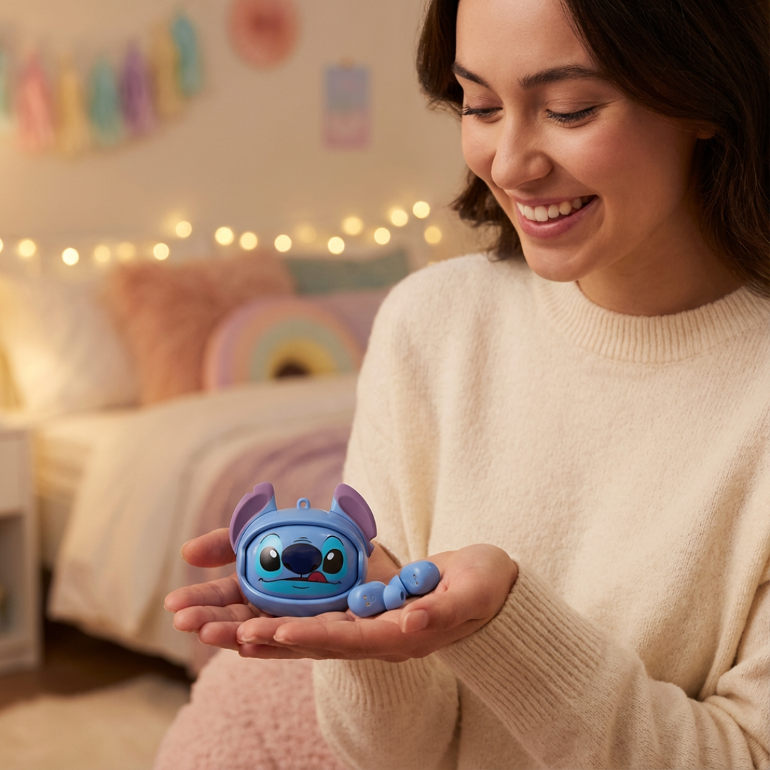 Auriculares Stitch Disney – Estuche de Carga, Control Táctil y Sonido Premium
