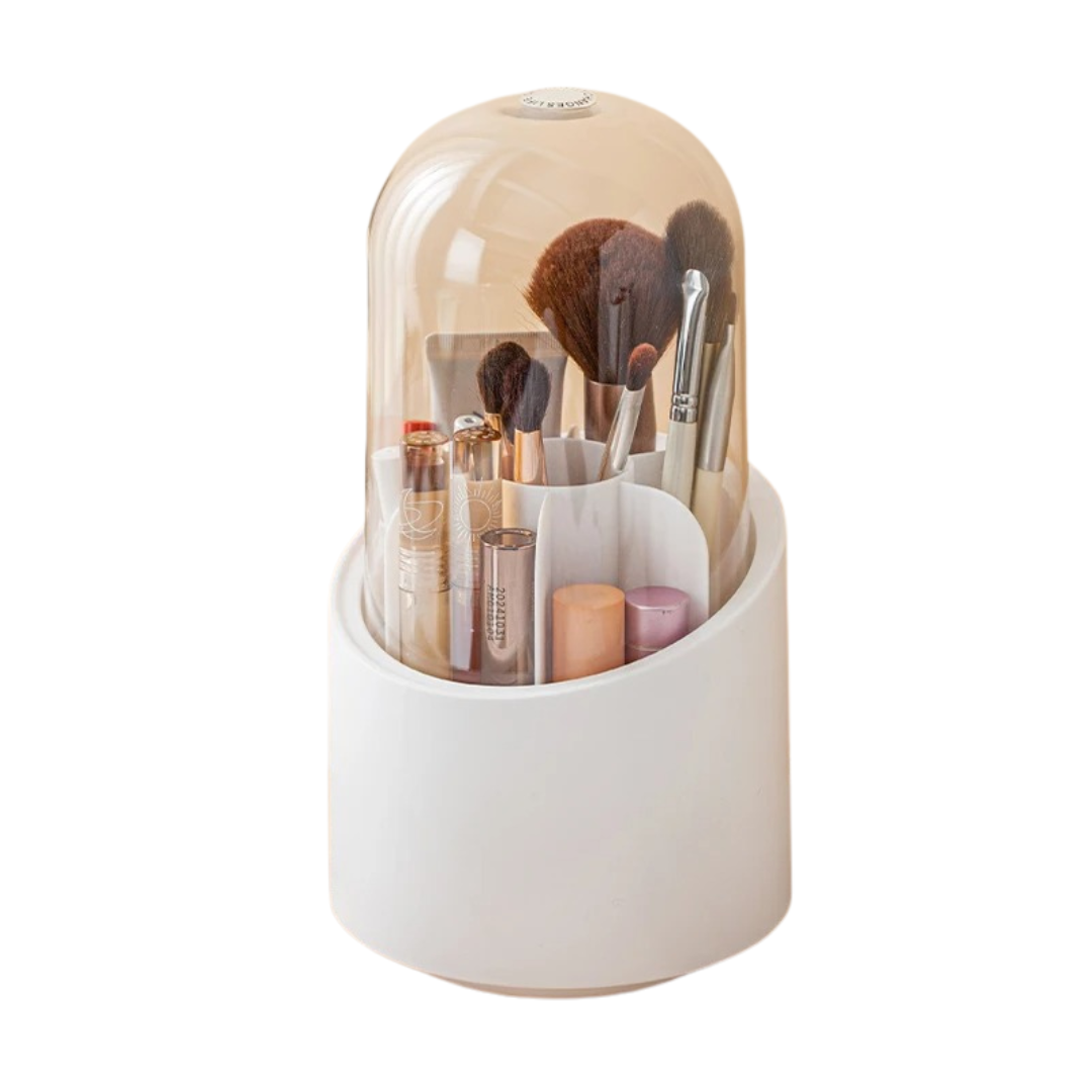 Organizador de Maquillaje con Tapa Antipolvo | Compacto, Moderno y Fácil de Limpiar