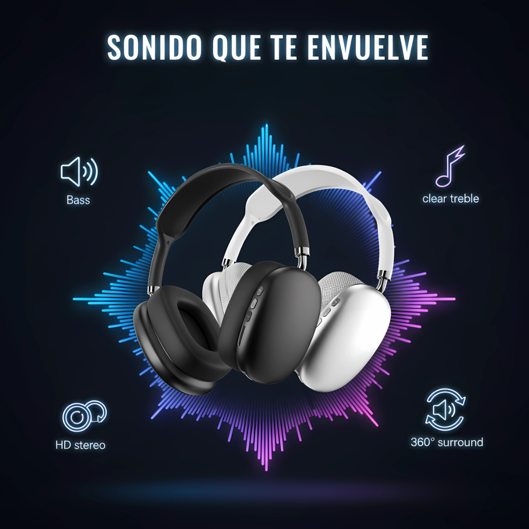Auriculares Bluetooth P9 con Cancelación de Ruido | Estilo, Comodidad y Sonido Premium