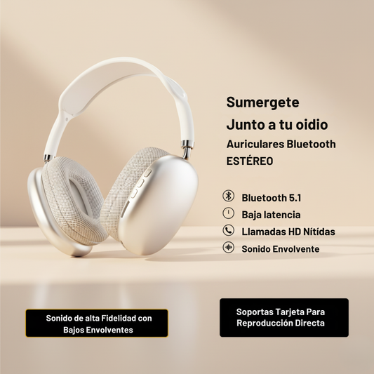 Auriculares Bluetooth  Cancelación de Ruido | Estilo, Comodidad y Sonido Premium