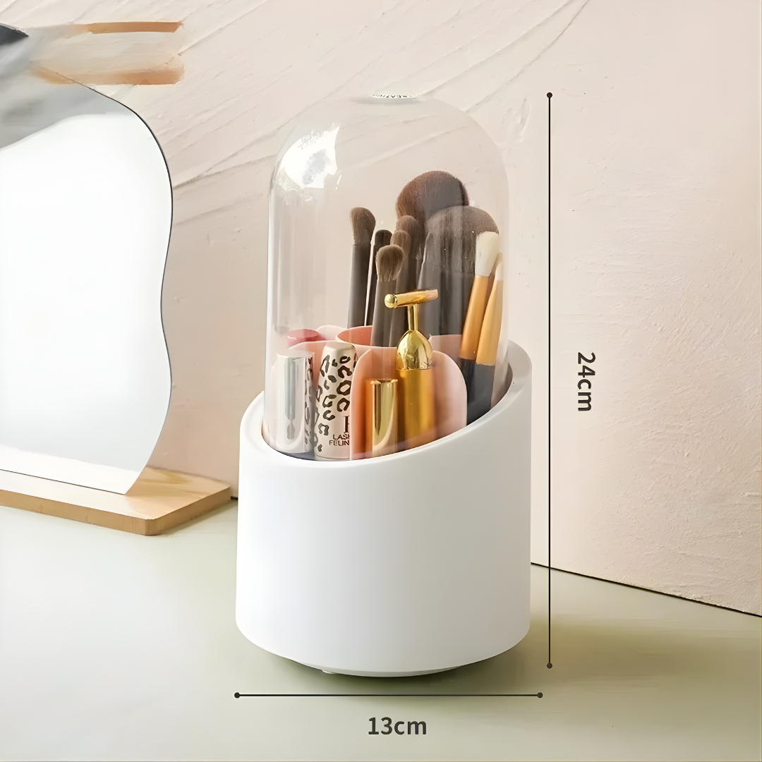 Organizador de Maquillaje con Tapa Antipolvo | Compacto, Moderno y Fácil de Limpiar