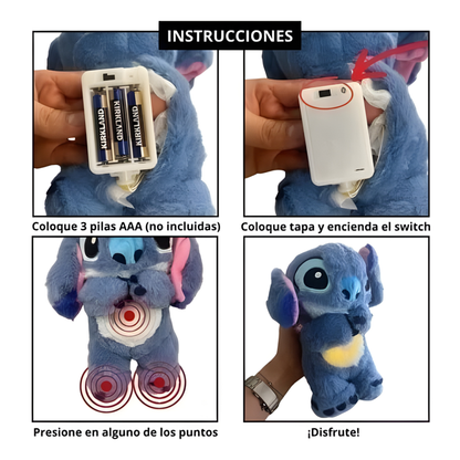🧸 Peluche Interactivo de Stitch – Con Luz, Música y Movimiento