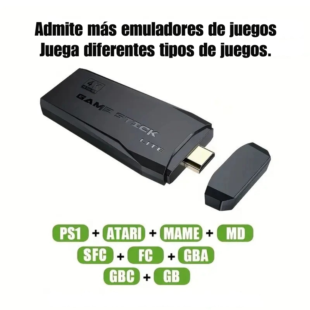 🎮 Consola Retro Game Stick Lite 4K – ¡Más de 10.000 juegos clásicos en tu TV!