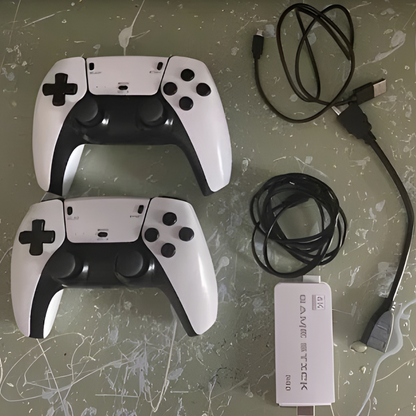 Consola Retro 4K Stick con 20,000+ Juegos | 2 Mandos Inalámbricos | Plug & Play HDMI