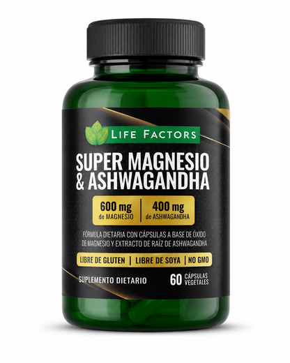 Magnesio + Ashwagandha — Para dormir profundo y despertar sin esa pesadez del cansancio acumulado | 60 cápsulas