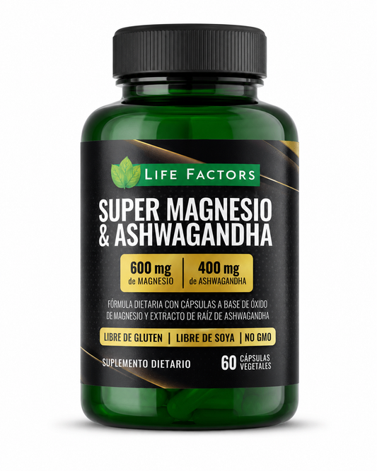 Magnesio + Ashwagandha — Para dormir profundo y despertar sin esa pesadez del cansancio acumulado | 60 cápsulas