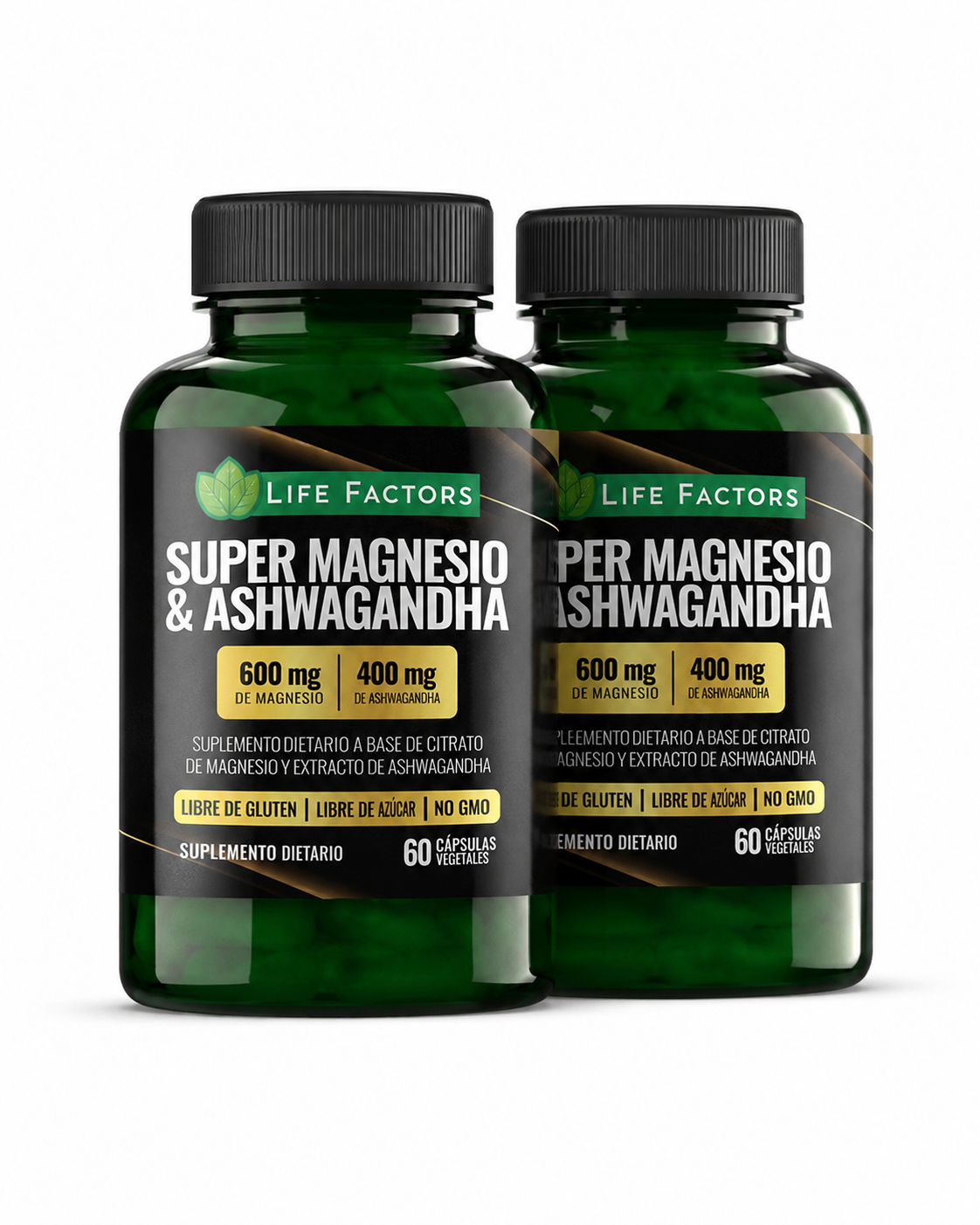 Magnesio + Ashwagandha — Para dormir profundo y despertar sin esa pesadez del cansancio acumulado | 60 cápsulas