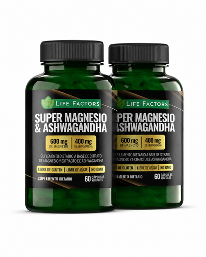 Magnesio + Ashwagandha — Para dormir profundo y despertar sin esa pesadez del cansancio acumulado | 60 cápsulas