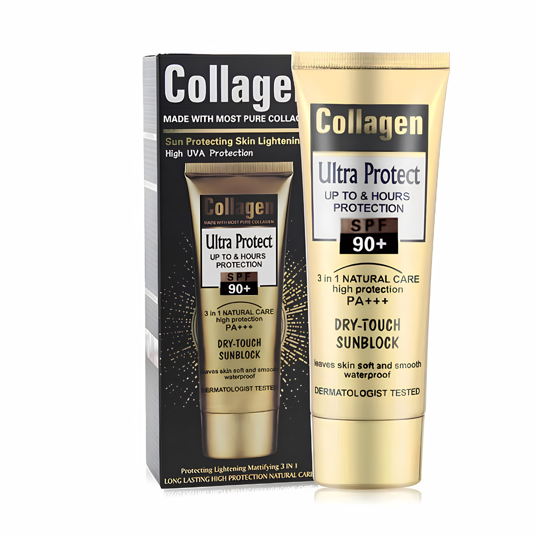 Bloqueador Facial Seco Collagen 3 en 1 SPF 90+ - portada en fondo blanco