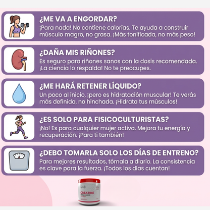 Suplemento de Creatina para Mujeres | Resultados Reales en 7 Día