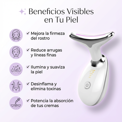 Rejuvenece tu rostro y cuello en minutos con nuestro Masajeador de belleza facial