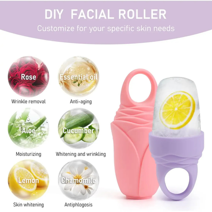 Rodillo facial de silicona para preparar cubos de masaje frío